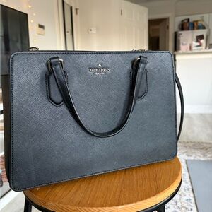 kate spade Black Saffiano Leather Satchel